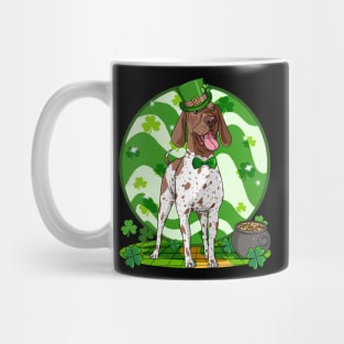 German Shorthaired Pointer Dog St Patricks Day Leprechaun Mug